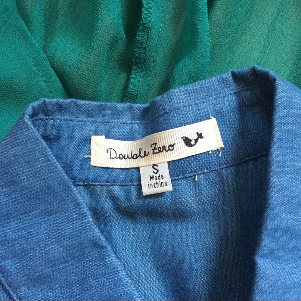 Double Zero Sleeveless Button Down - image 5